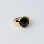 Magic Gyűrű aranyozott achát ásvánnyal Souveraine Jewelry