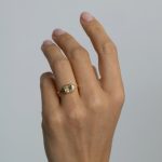 Elle Gyűrű aranyozott kopásálló hipoallergén cirkónia kővel Souveraine Jewelry