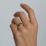 Elle Gyűrű aranyozott kopásálló hipoallergén cirkónia kővel Souveraine Jewelry