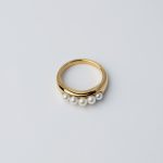 Candy Gyűrű aranyozott kopásálló hipoallergén gyönggyel Souveraine Jewelry