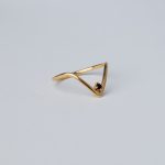 Summit Gyűrű aranyozott fekete cirkónia Souveraine Jewelry