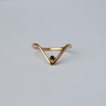 Summit Gyűrű aranyozott fekete cirkónia Souveraine Jewelry