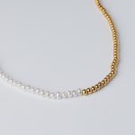 Ariel nyaklánc 18 karátos arannyal borított nemesacél gyönggyel Souveraine Jewelry