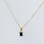 Cali nyaklánc aranyozott nemesacél fekete cirkónia kővel Souveraine Jewelry