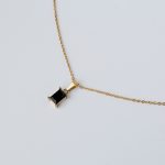 Cali nyaklánc aranyozott nemesacél fekete cirkónia kővel Souveraine Jewelry