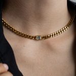 Maia nyaklánc aranyozott nemesacél cirkónia kővel Souveraine Jewelry
