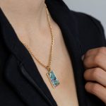 Marble nyaklánc 18 karátos arannyal borított nemesacél Souveraine Jewelry