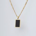 Mirror nyaklánc 18 karátos arannyal borított nemesacél Souveraine Jewelry