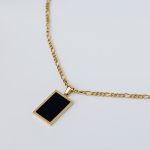 Mirror nyaklánc 18 karátos arannyal borított nemesacél Souveraine Jewelry