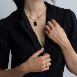 Mirror nyaklánc 18 karátos arannyal borított nemesacél Souveraine Jewelry