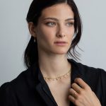 Cleo nyaklánc aranyozott nemesacél cirkónia kövekkel Souveraine Jewelry