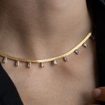 Cleo nyaklánc aranyozott nemesacél cirkónia kövekkel Souveraine Jewelry