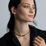 Lyra nyaklánc 18 karátos arannyal borított nemesacél Souveraine Jewelry