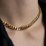 Lyra nyaklánc 18 karátos arannyal borított nemesacél Souveraine Jewelry