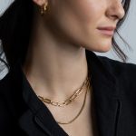 Jordan nyaklánc 18 karátos arannyal borított nemesacél Souveraine Jewelry