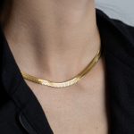 Britney nyaklánc 18 karátos arannyal borított nemesacél Souveraine Jewelry